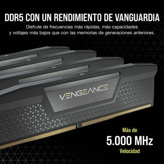 RAM CORSAIR VENGANCE DDR5 5200MHz 16GB 2x8GB CL40 Negra